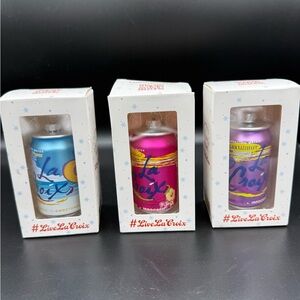 Lacroix Glass Christmas Ornament Set Of 3 New In Box